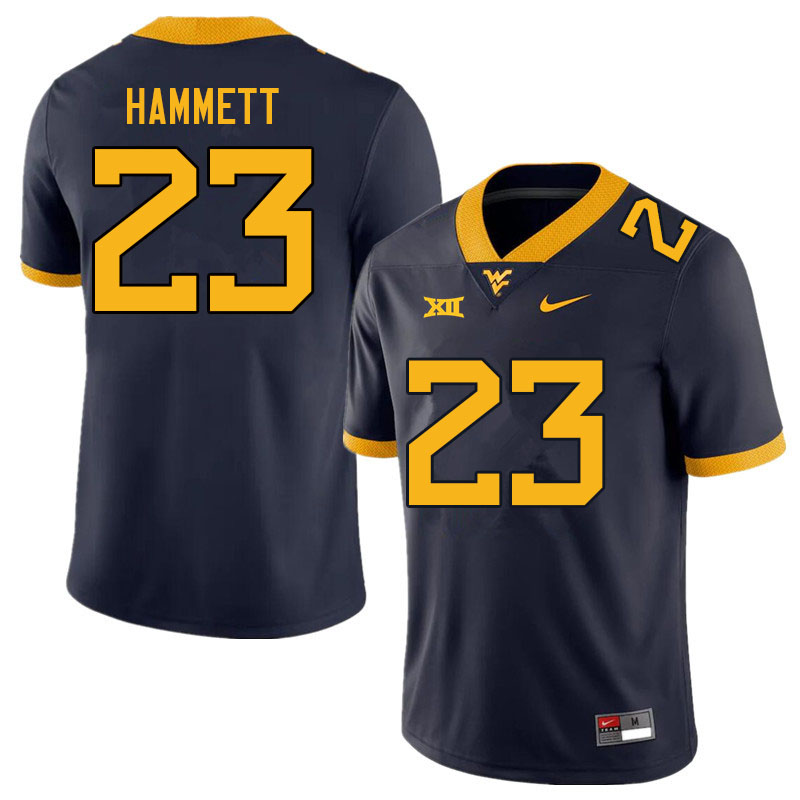 Men #23 Ja'Corey Hammett West Virginia Mountaineers College Football Jerseys Sale-Navy - Click Image to Close